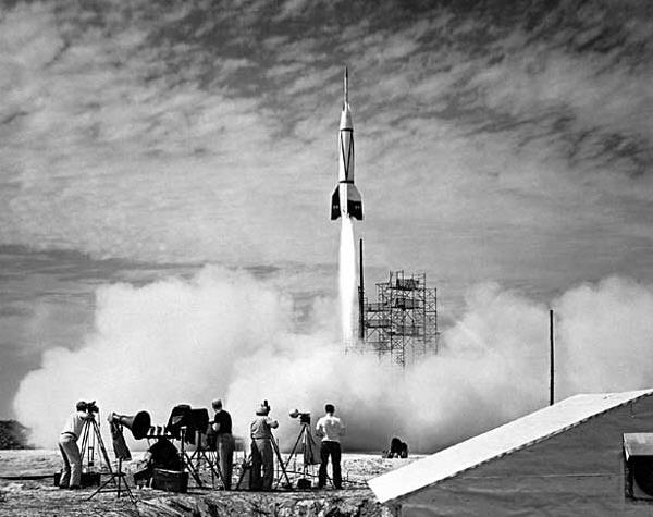 bumper01 Lift-off for en Bumper raket på White Sands