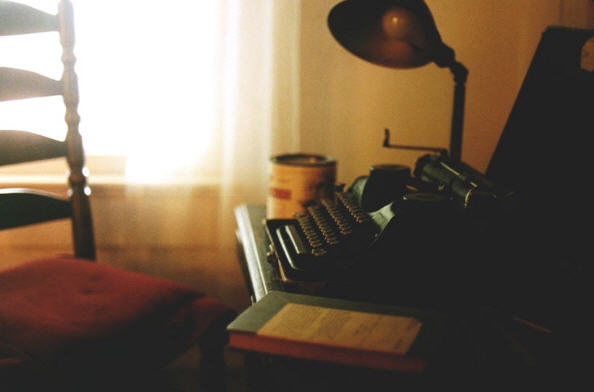 faulkner Den Amerikanske forfatter William Faulkner’s Underwood Universal Portable typewriter