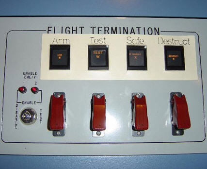 NASA's Flight Termination kontrolpanel