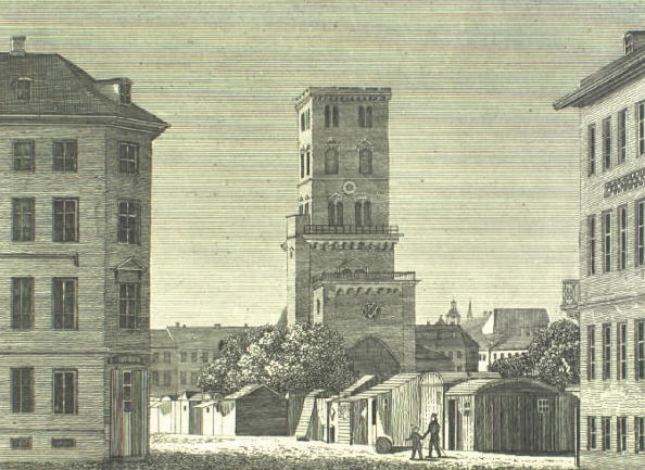 nikolai05 Nikolai tårnet og slagterboderne omkring 1830