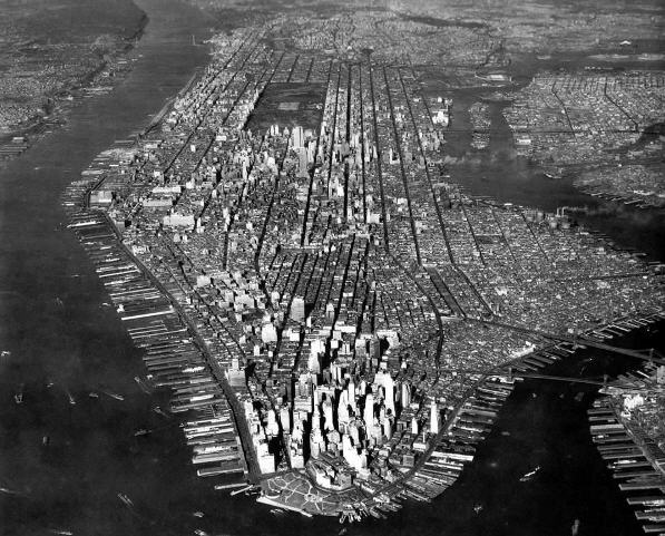 Manhattan fra luften i 1933