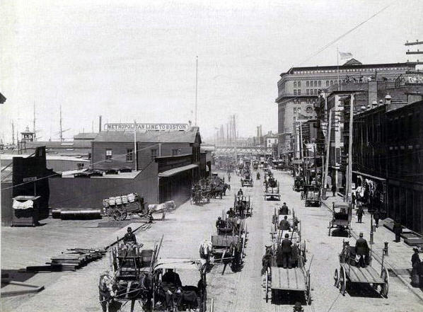 ny04 West street i 1885, hvor NY allerede havde 2 millioner indbyggere.