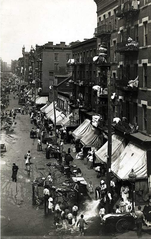 ny09 Lejekaserner Hester Street på Lower East Side i 1901