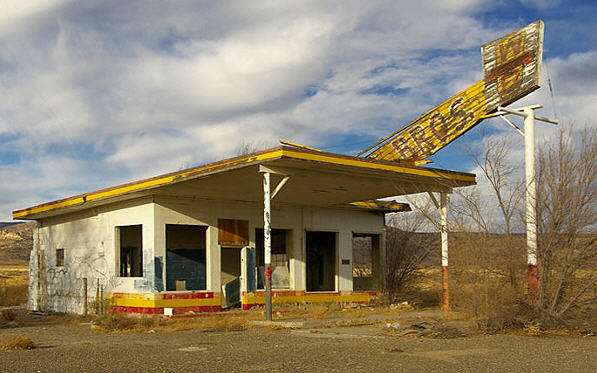 route66_012 Endnu en lukket tankstation, hvor Route 66 engang løb
