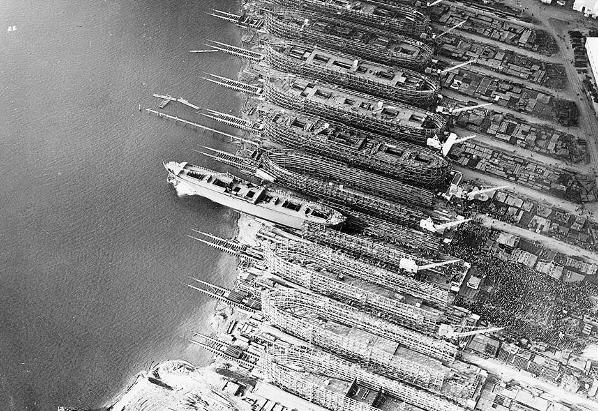 usn04 Masseproduktion på Kaiser Shipyards