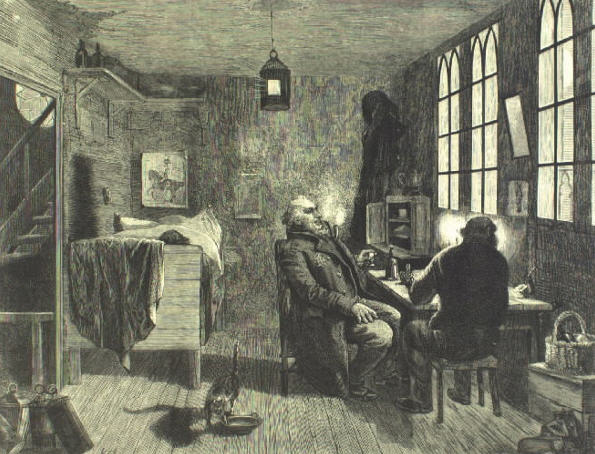 vagtstue Vagtstuen i Nikolaikirkens tårn i 1880erne